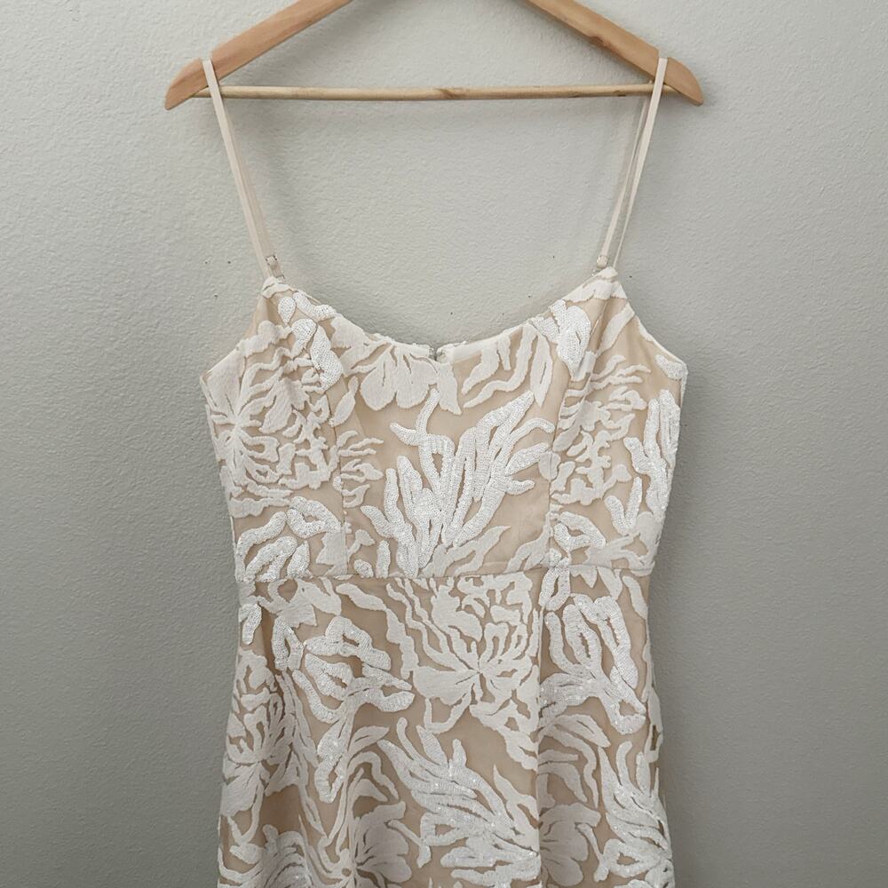 DRESS THE POPULATION | Layla Sweetheart Fit & Flare Midi Dress White Ivory | XL - Picture 5 of 14